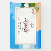 カスタマイズされたビーチでのブライズパーティー 横断幕 (縦)