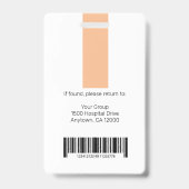 カスタマイズされたプロフェッショナルな従業員ロゴと写真 バッジ (裏面)