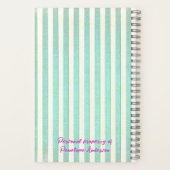 カスタマイズされたヴィンテージトロピカルピンクフラインゴ ノートブック (裏面)