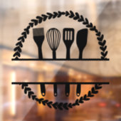 カスタマイズされた丸型リーフキッチンスプリットフレーム ウィンドウサイン (シート2)