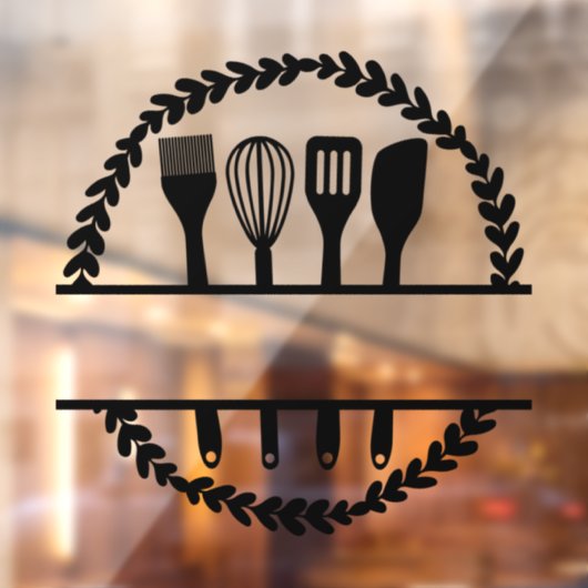 カスタマイズされた丸型リーフキッチンスプリットフレーム ウィンドウサイン (シート2)