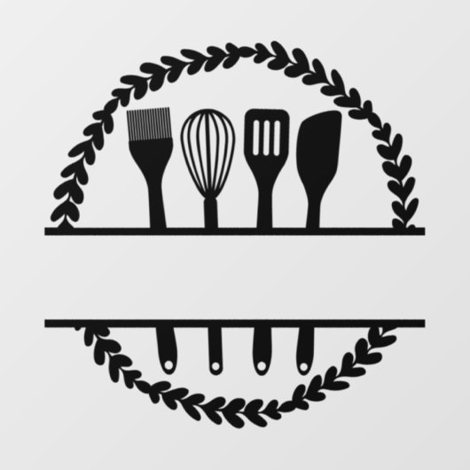 カスタマイズされた丸型リーフキッチンスプリットフレーム ウィンドウサイン (シート)