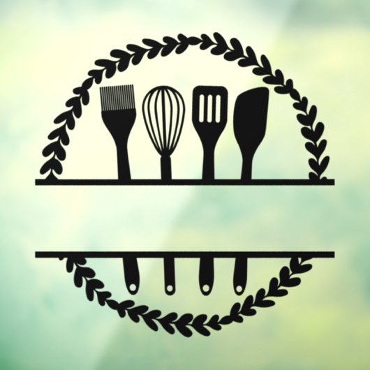 カスタマイズされた丸型リーフキッチンスプリットフレーム ウィンドウサイン (シート3)