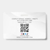 カスタマイズされた名前と写真 | セキュリティ ID カード バッジ (裏面)