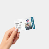 カスタマイズされた名前と写真 | セキュリティ ID カード バッジ (手持ち)