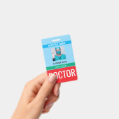 カスタマイズされた名前と写真 | 医師 ID カード バッジ (手持ち)