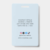 カスタマイズされた名前と写真 | 教師 ID カード バッジ (裏面)