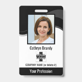 カスタマイズされた従業員、写真、バーコード＆ロゴ バッジ