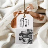 カスタマイズされた感謝祭の家族写真 ギフトタグ