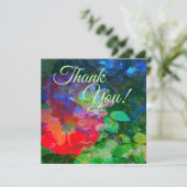 カスタマイズされた抽象ローズガーデン サンキューカード (スタンド正面)