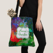 カスタマイズされた抽象ローズガーデン トートバッグ (クローズアップ)