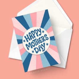 カスタマイズされた楽しいタイポグラフィー ハッピーマザーズデー カード