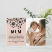 カスタマイズされた母の日のギフトと愛のメッセージ シーズンカード (スタンド正面)