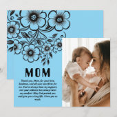 カスタマイズされた母の日のギフトと愛のメッセージ シーズンカード (正面/裏面)