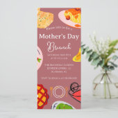 カスタマイズされた母の日の朝食 | 食べ物テーマ 招待状 (スタンド正面)