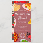 カスタマイズされた母の日の朝食 | 食べ物テーマ 招待状 (正面/裏面)