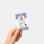 カスタマイズされた病院職員ロゴ＆写真IDバッジ バッジ (手持ち)