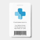 カスタマイズされた病院職員写真 バッジ (裏面)