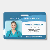 カスタマイズされた病院職員写真IDバッジ バッジ (表面)