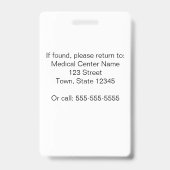 カスタマイズされた社員写真IDバッジ バッジ (裏面)