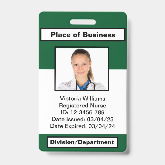 カスタマイズされた社員写真IDバッジ バッジ (表面)