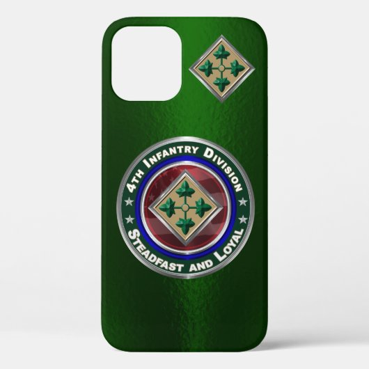 カスタマイズされた第4歩兵師団デザイン Case-Mate iPhoneケース (裏面)