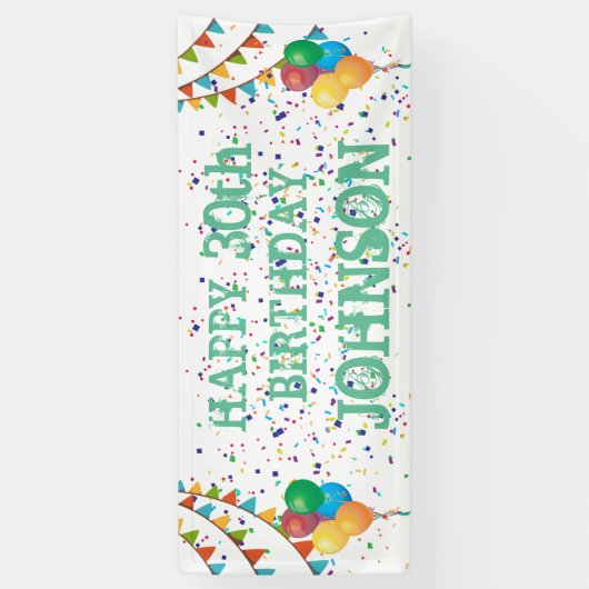 カスタマイズされた誕生日バナー 横断幕 (縦)