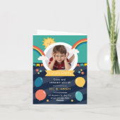 カスタマイズされた誕生日メッセージ 招待状 (裏面)