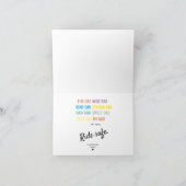 カスタマイズされた青いバイクの父の日 カード (内部)