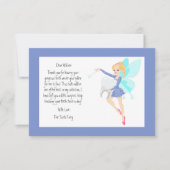 カスタマイズされた青い歯の妖精の感謝カード サンキューカード (正面)