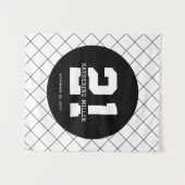 カスタマイズされた21歳の誕生日 モダンでエレガント タペストリー (正面(横))