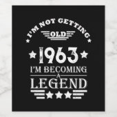 カスタマイズされた60個のヴィンテージ風60歳の誕生日パーティー ワインラベル (シングルラベル)