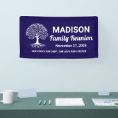 カスタマイズされた ミニマム ネイビーブルー ファミリー リユニオン 横断幕 (トレードショー)