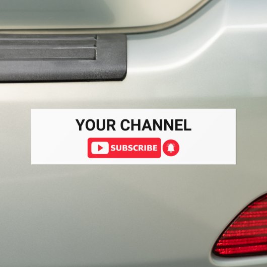 カスタマイズされたYouTubeチャンネル名ステッカー バンパーステッカー (車上)