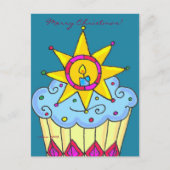 カスタマイズするウクライナのクリスマスカップケーキ シーズンポストカード (正面)