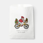 カスタマイズするファミリ名サイクリストのクリスマスを追加 フェイバーバッグ (正面)