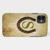 カスタマイズするモノグラム付き蹄鉄 Case-Mate iPhoneケース (裏面(横))