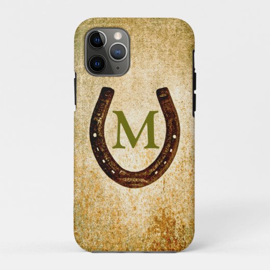 カスタマイズするモノグラム付き蹄鉄 Case-Mate iPhoneケース (裏面)