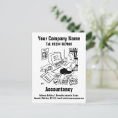 カスタマイズする会計デザイン ポストカード (スタンド正面)