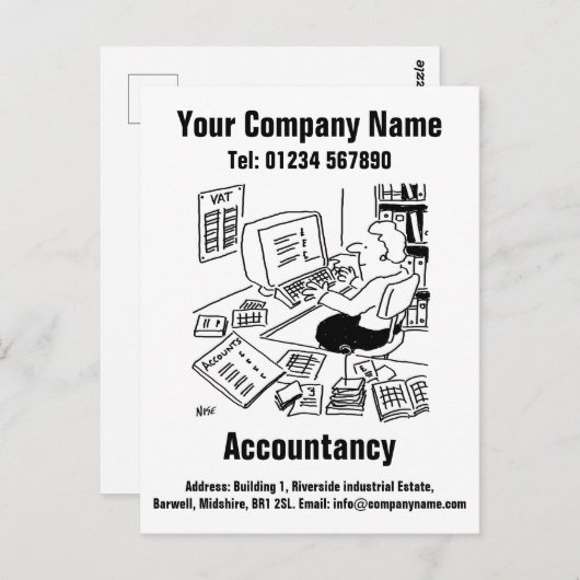 カスタマイズする会計デザイン ポストカード (正面/裏面)