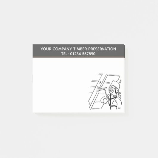 カスタマイズする木材の保存漫画テーマ ポストイット (正面)