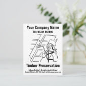 カスタマイズする木材保存漫画 ポストカード (スタンド正面)