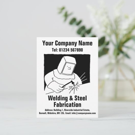 カスタマイズする溶接および製造マンガ ポストカード (スタンド正面)