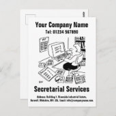 カスタマイズする秘書サービスの漫画デザイン ポストカード (正面/裏面)