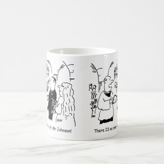 カスタマイズする結婚ためのCartoonで花婿。 コーヒーマグカップ (中央)