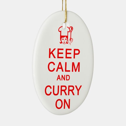 カスタマイズためにオーナメントの平静及びカレーを-保存して下さい セラミックオーナメント (右)