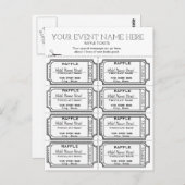 カスタマイズだ!ラッフルチケット ポストカード (正面/裏面)