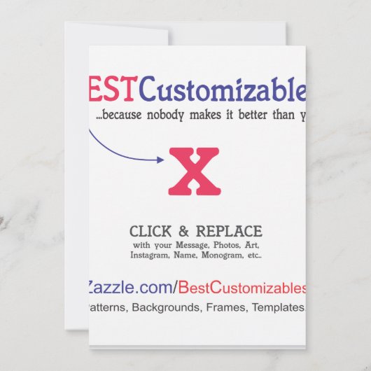 カスタマイズだ！ 招待状 (裏面)