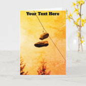 カスタマイズつる可能な靴 カード (黄色い花)