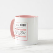カスタマイズできるおもしろコーヒー/紅茶処方箋 マグカップ (正面左)